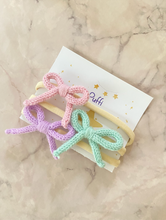 Cargar imagen en el visor de la galería, Banditas moño crochet