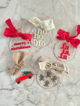 Cargar imagen en el visor de la galería, Kit 5 esferas circulares moño navidad (precio SUPER especial)