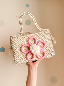 Bolsa paradise con nombre y flor