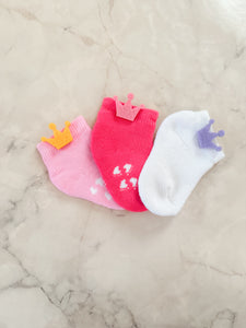 Puffi Socks personalizado Coronas para niñas (1 par)