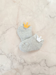 Puffi Socks personalizado Coronas para niños (KIT 3 PARES)