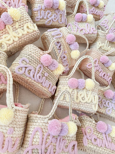 Bolsa paradise con nombre y flor